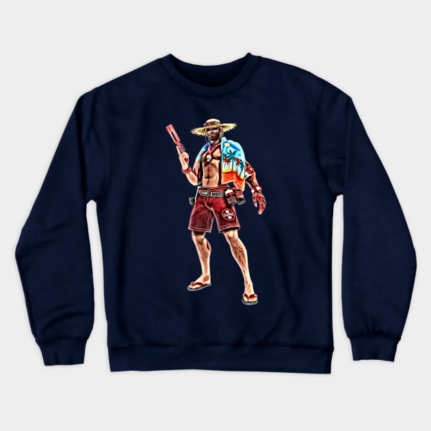 Overwatch McCree Lifeguard Skin Crewneck Sweatshirt by Green_Shirts